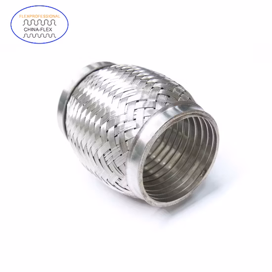 Tuyau Flexible d'échappement universel en acier inoxydable SUS304/201 avec embouts pour voiture
